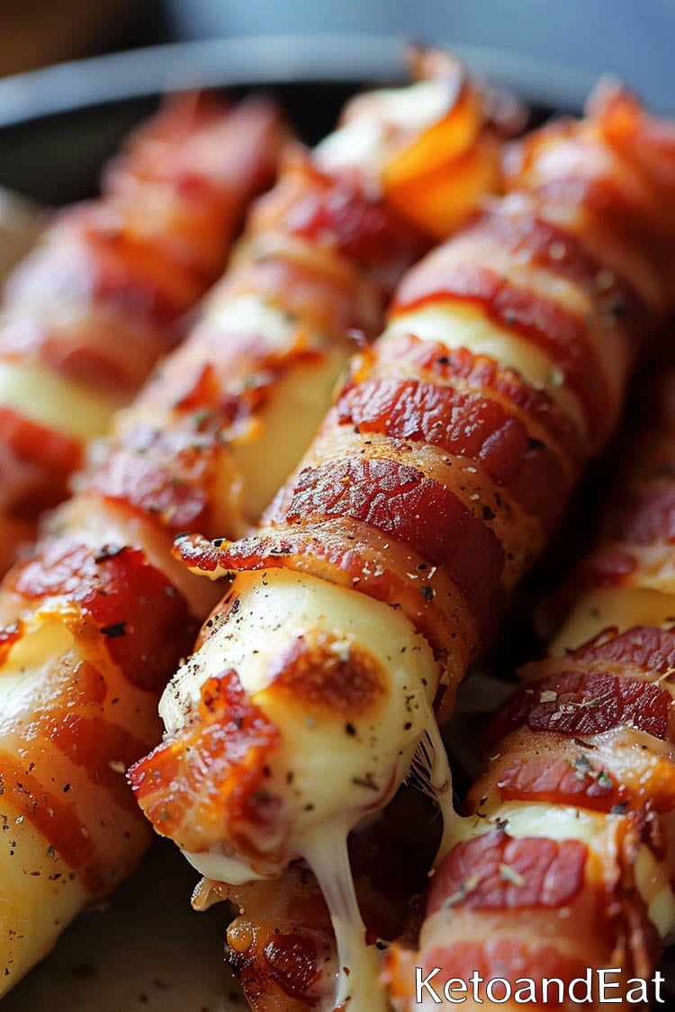 Bacon Wrapped Cheese Sticks