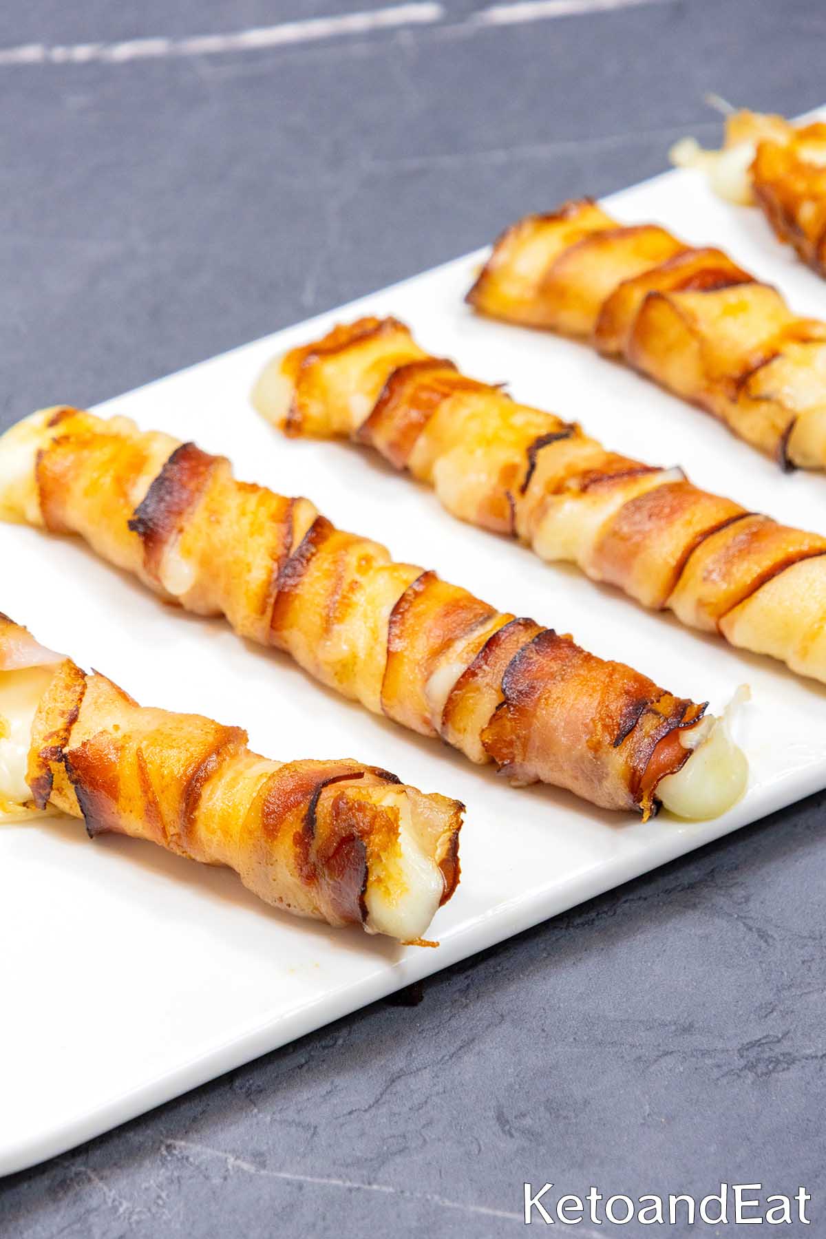 Keto Bacon Mozzarella Sticks