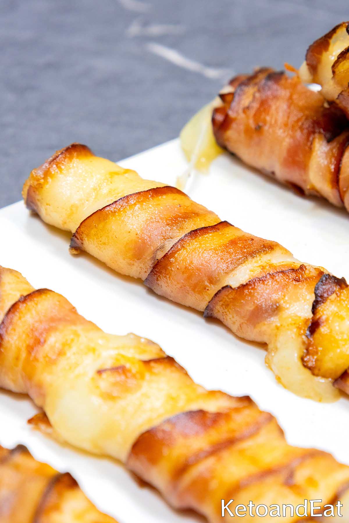 Bacon Wrapped Keto Mozzarella Sticks