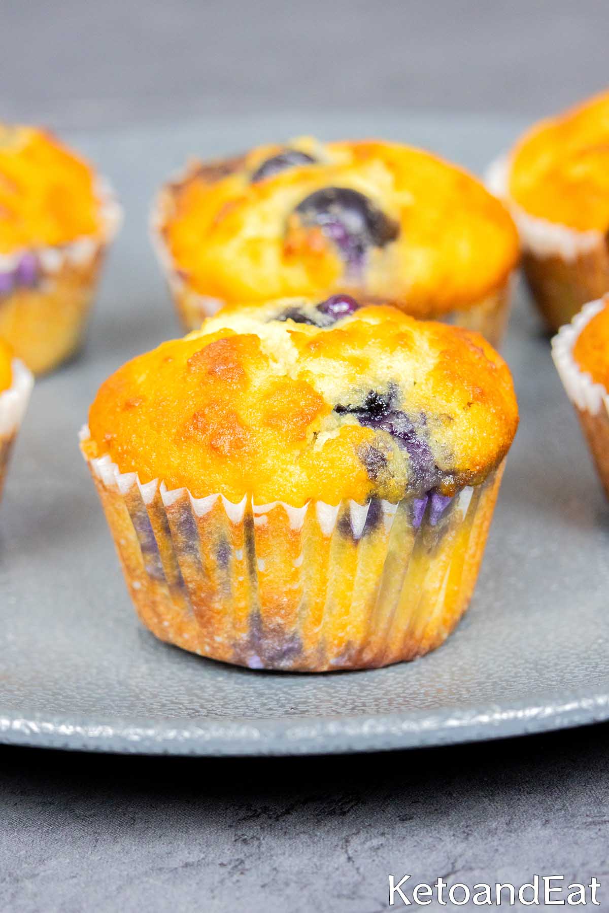 Keto Blueberry Almond Flour Muffins