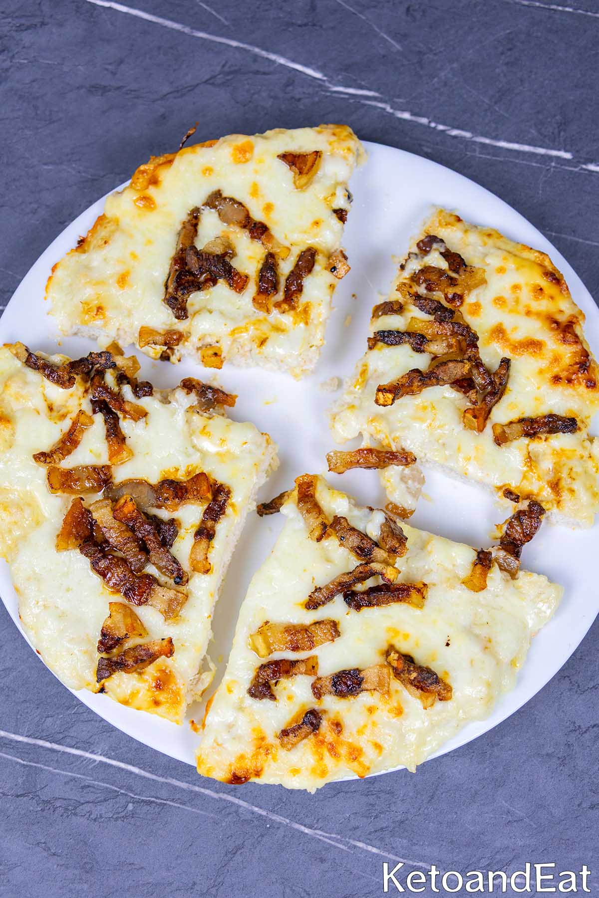 Carnivore Bacon Alfredo Pizza