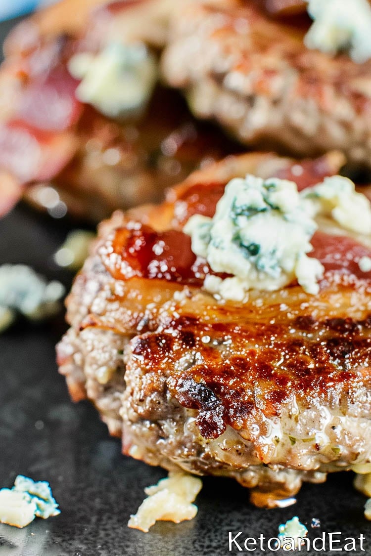 Carnivore Bacon & Blue Cheese Burgers 