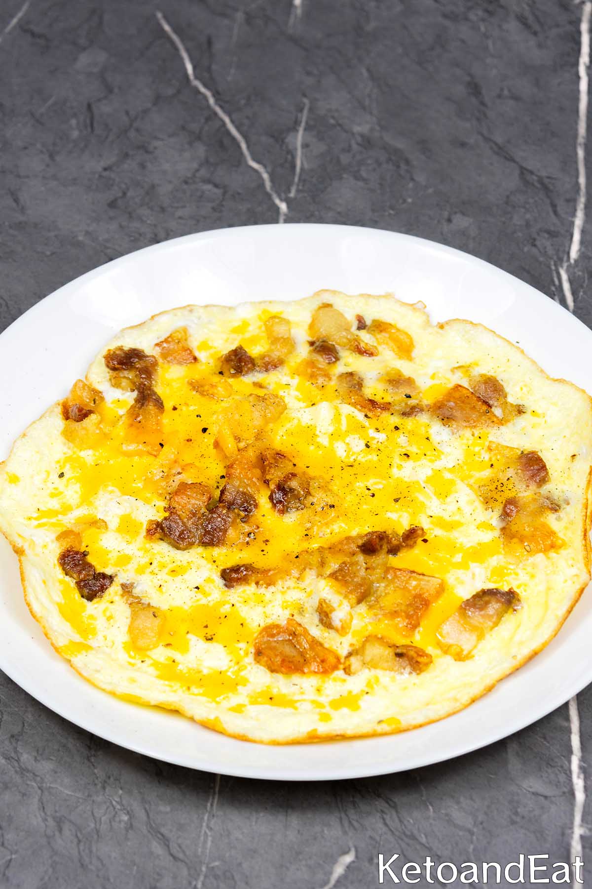 Carnivore Bacon Cheese Omelette Recipe 