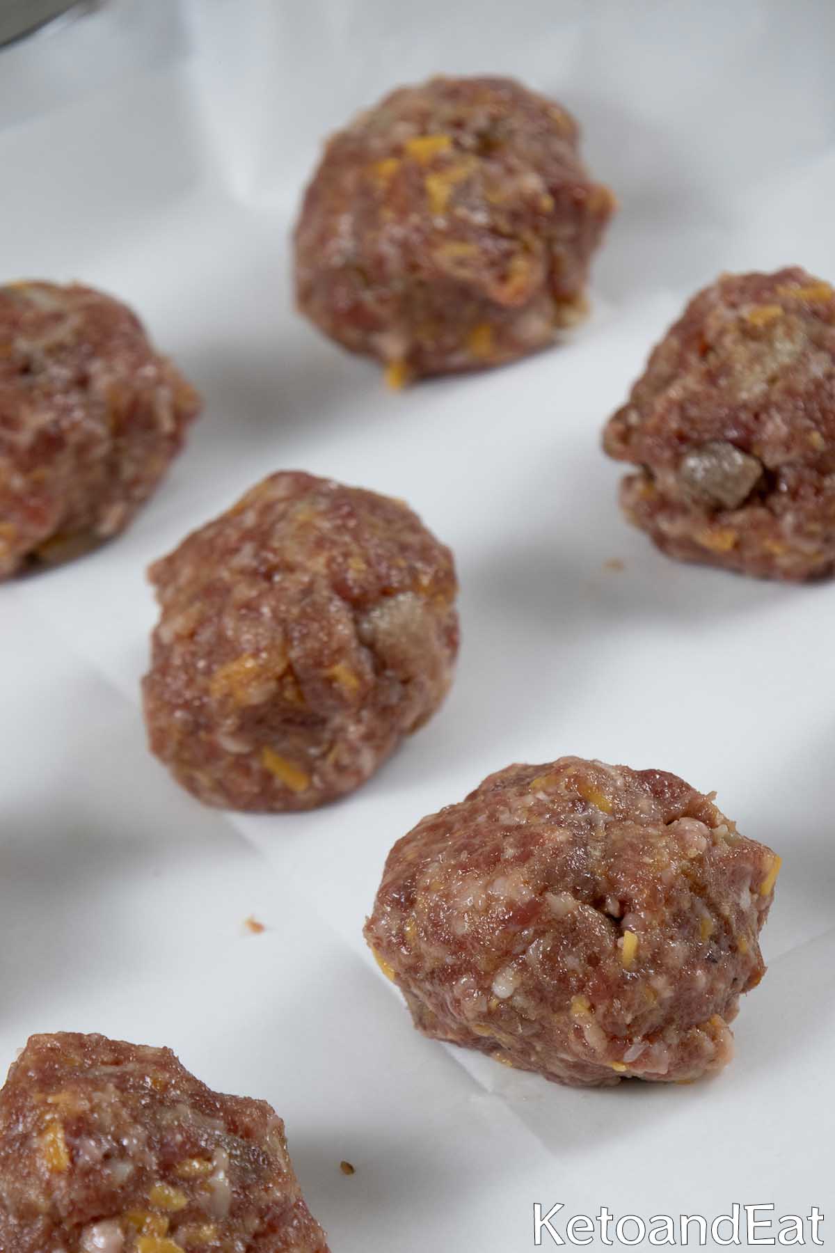 Carnivore Bacon Cheeseburger Meatballs Step 4