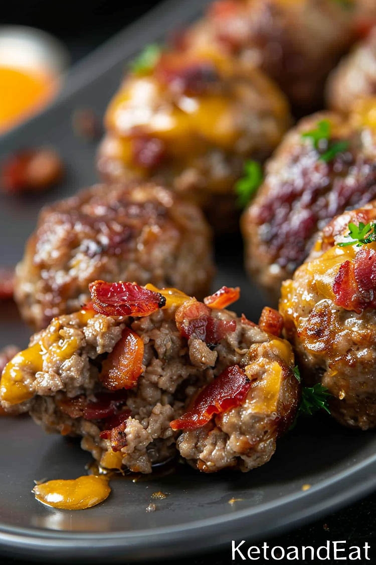 Carnivore Bacon Cheeseburger Meatballs- Carnivore Diet Recipe