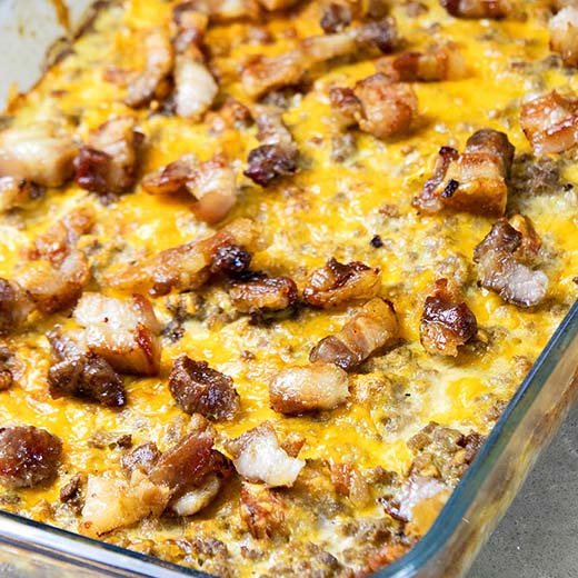 Carnivore Bacon Cheeseburger Pie