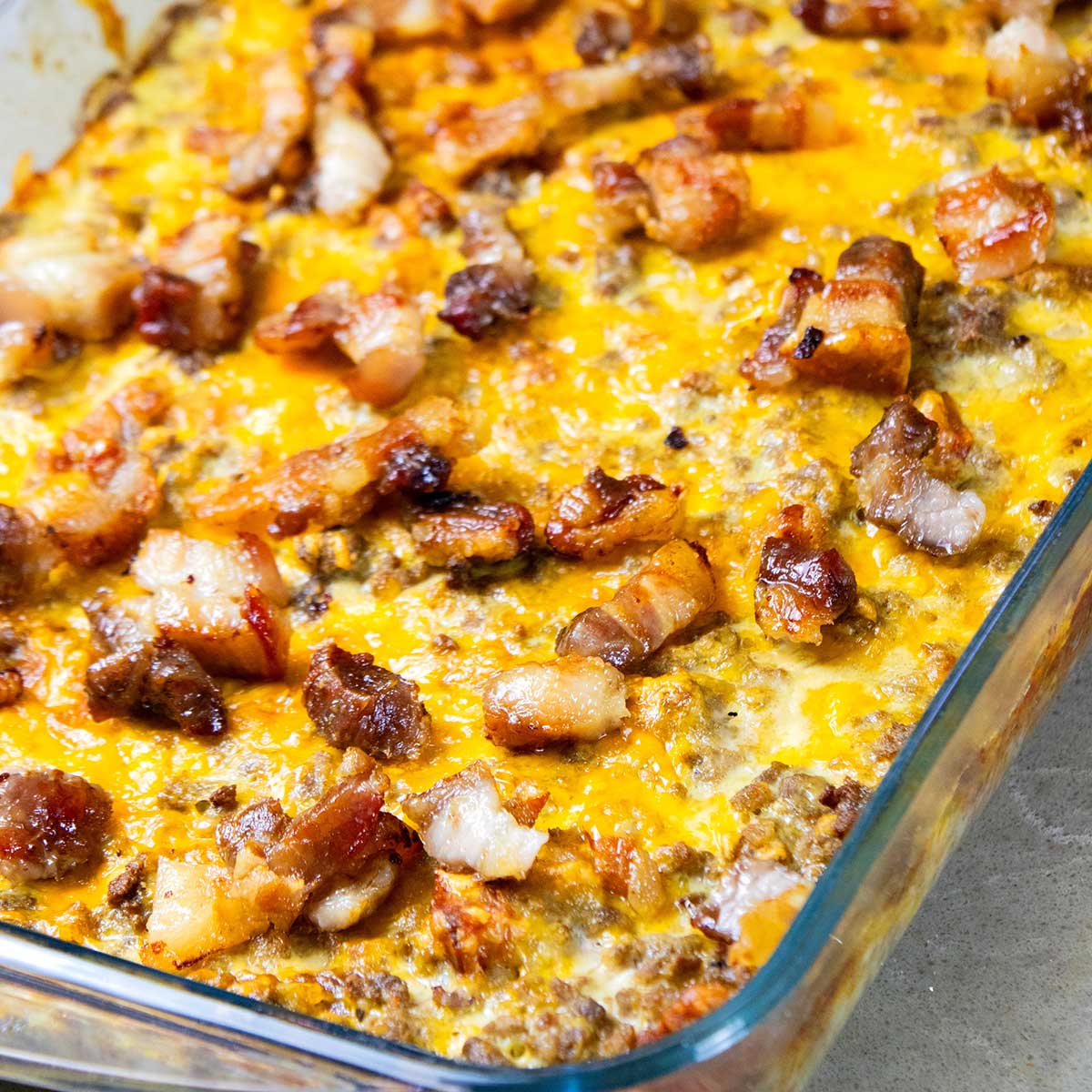 Carnivore Bacon Cheeseburger Pie