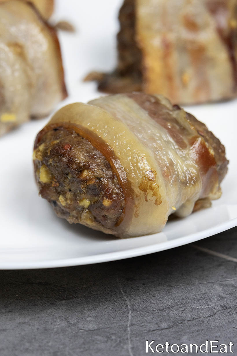 Carnivore Bacon Wrapped Cheddar Meatballs Recipe