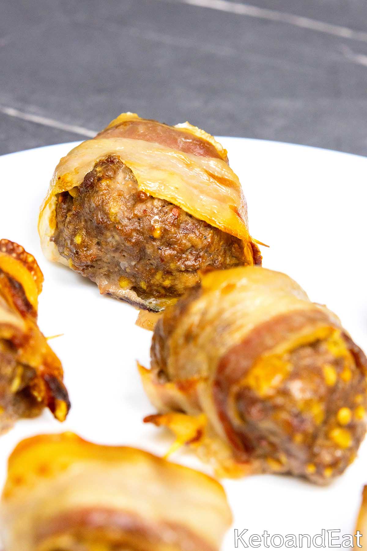 Carnivore Bacon Wrapped Cheddar Meatballs Recipe