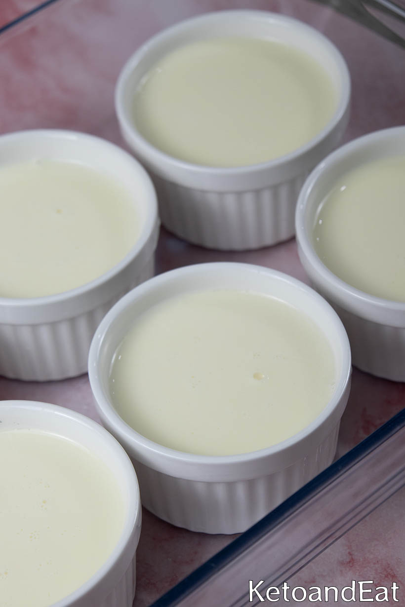 Carnivore Custard  Before Baking