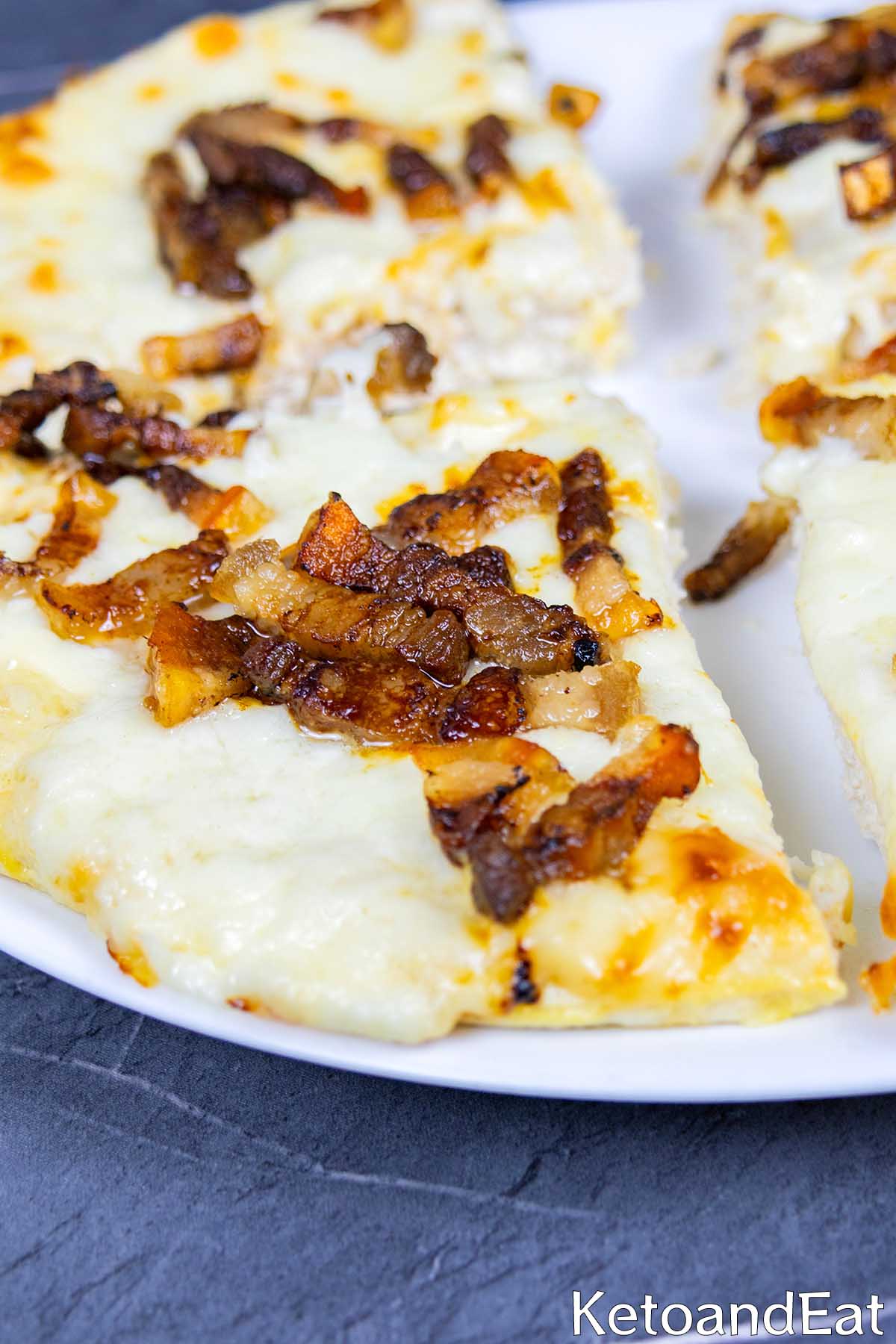Carnivore Diet Bacon Alfredo Pizza
