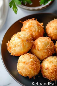 Carnivore Fried Cheese Balls ketoandeat