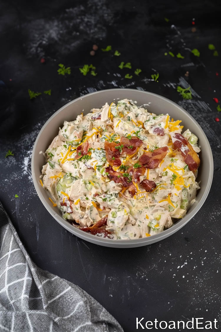 Carnivore Loaded Chicken Salad- Best Carnivore Salad