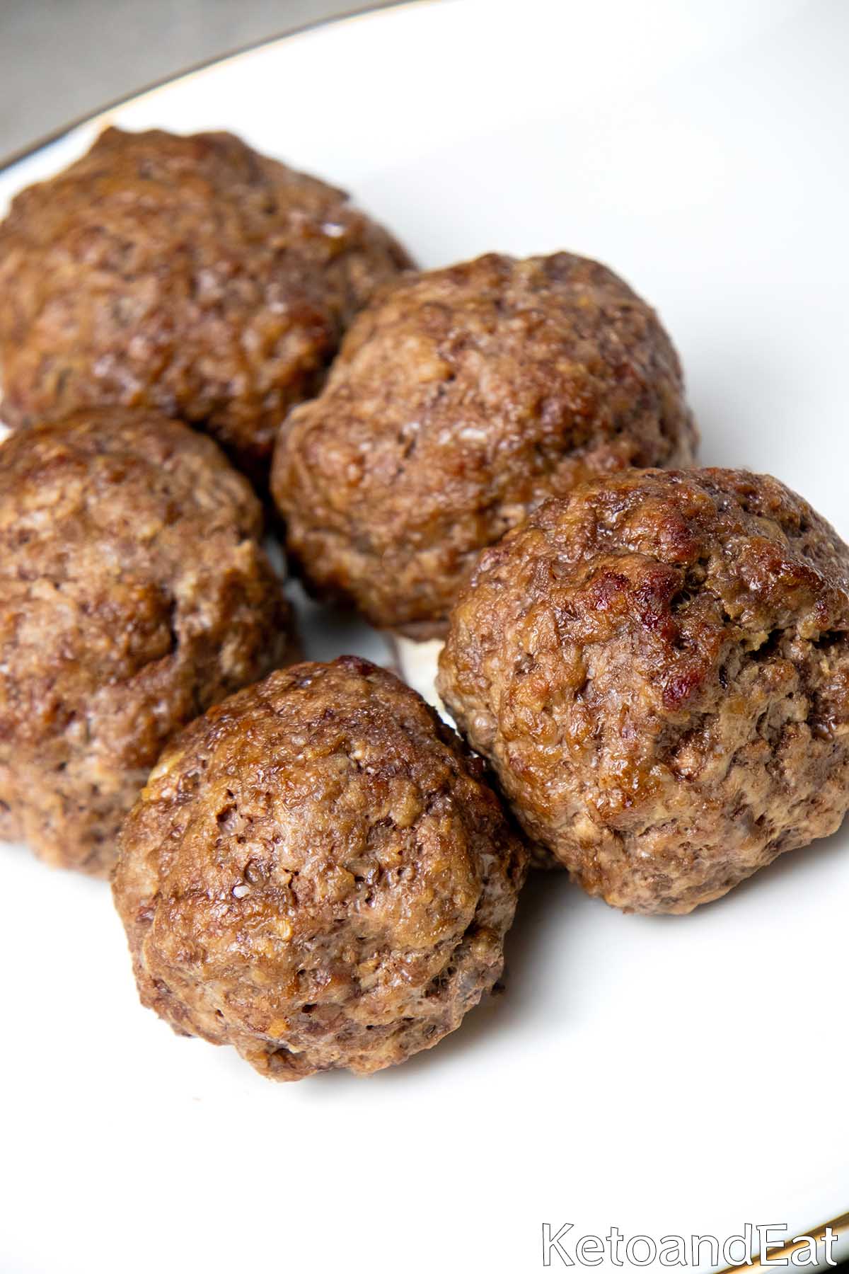 Carnivore Mozzarella Stuffed Meatballs