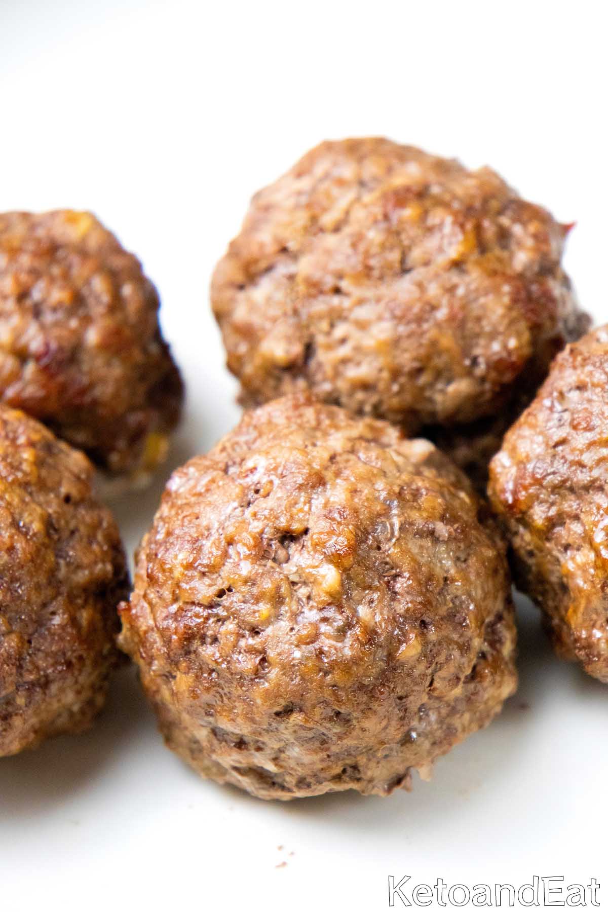Carnivore Mozzarella Stuffed Meatballs