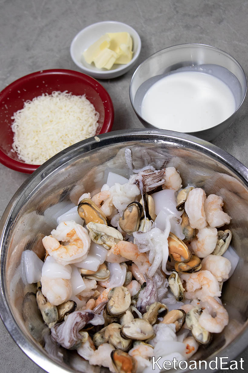 Carnivore Seafood Alfredo Ingredinets