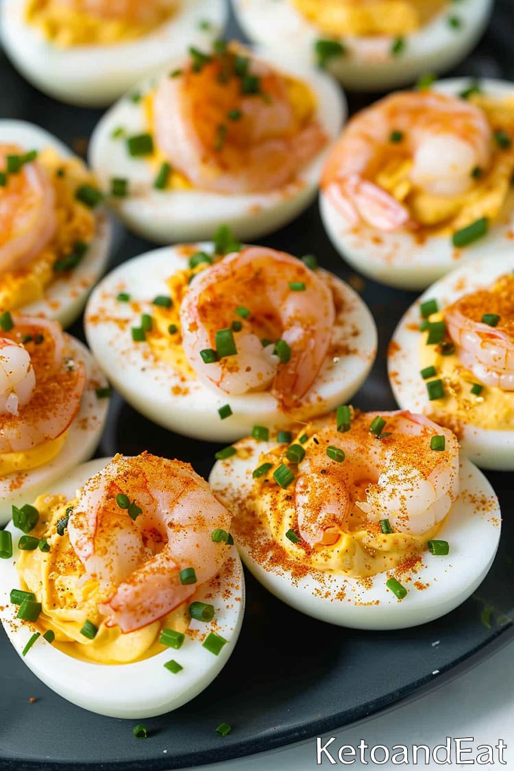 Carnivore Shrimp Deviled Eggs 