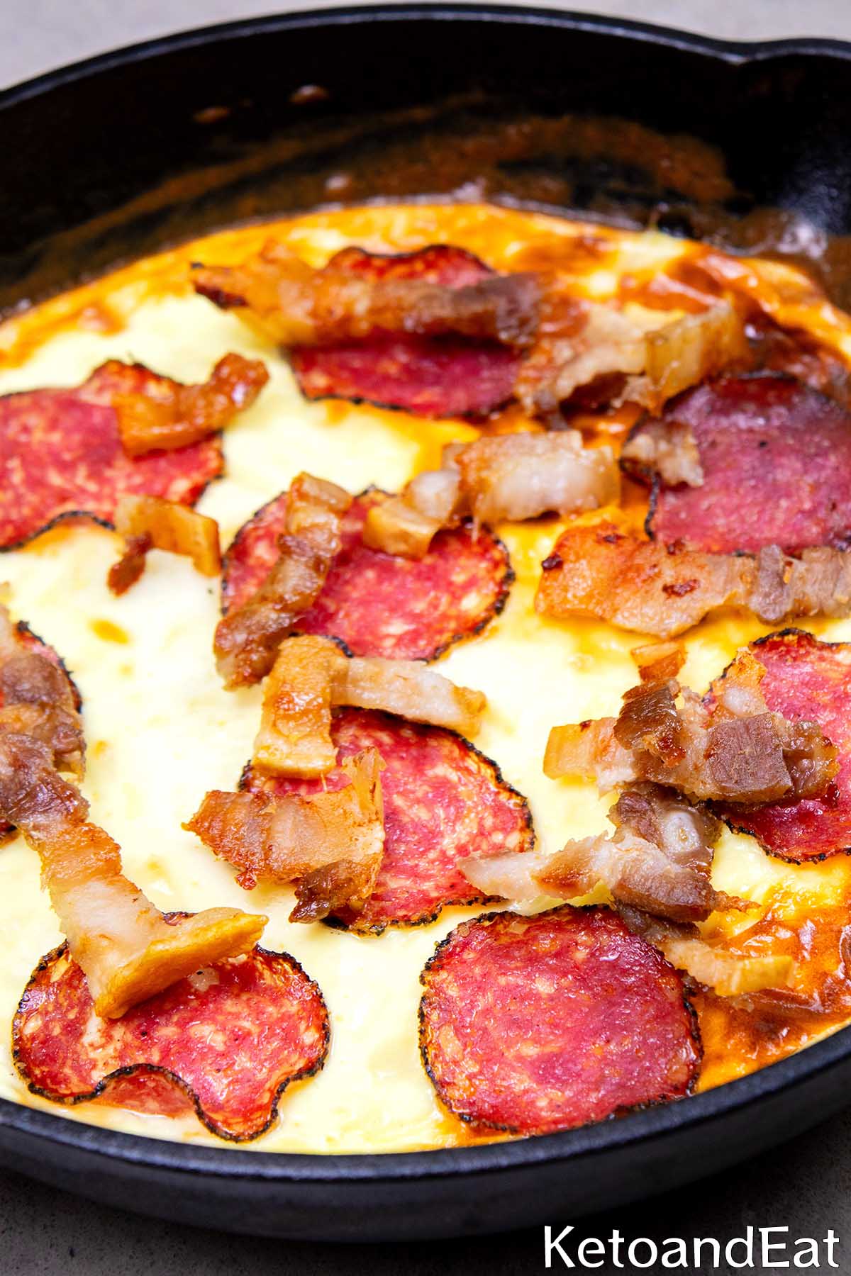 Carnivore Skillet Bacon Pizza