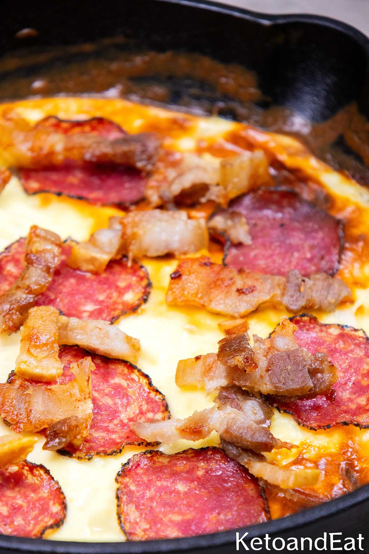 Carnivore Skillet Bacon Pizza