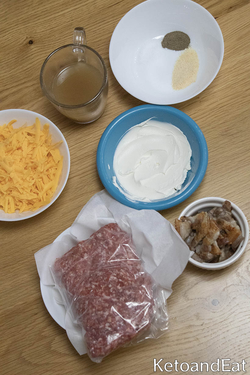 Carnivore Skillet Cheeseburger Casserole  ing