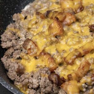 Carnivore Skillet Cheeseburger Casserole