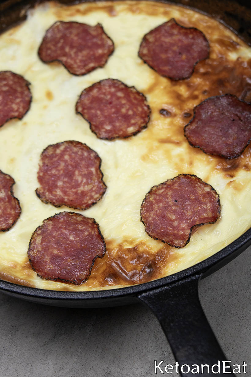 Carnivore Skillet Pepperoni Pizza