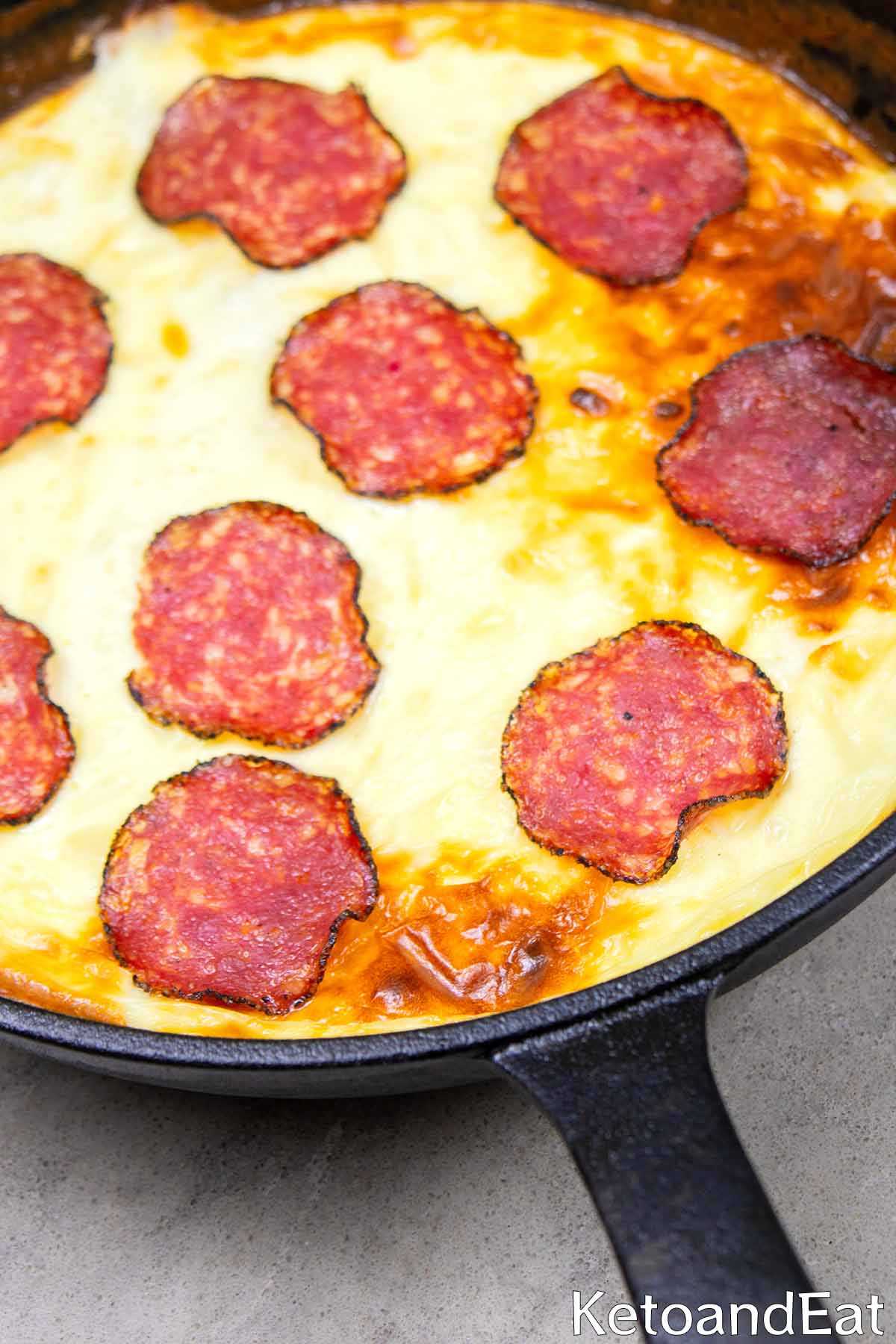 Carnivore Skillet Pepperoni Pizza