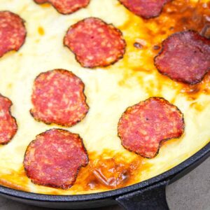 Carnivore Skillet Pepperoni Pizza