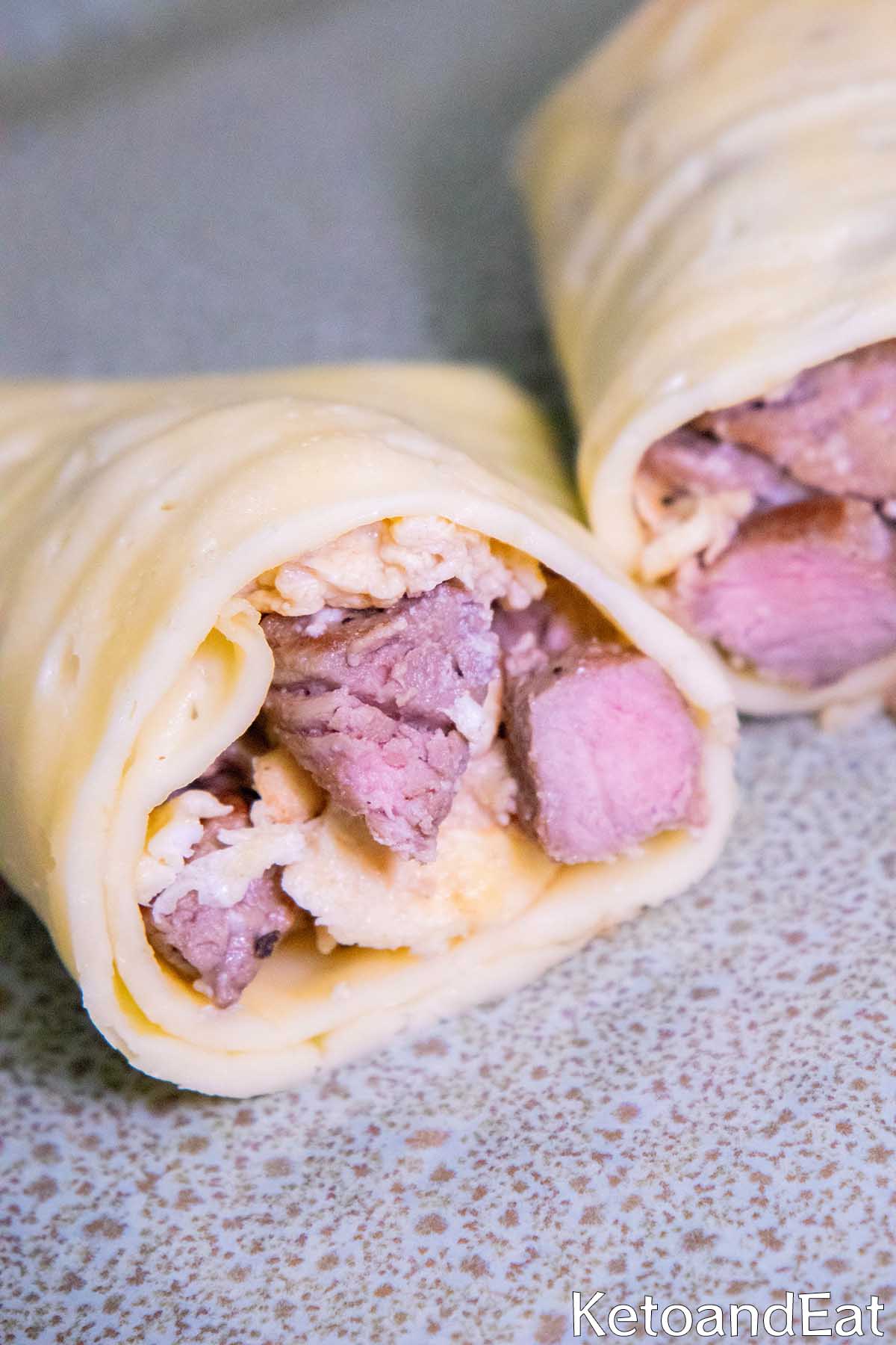 Carnivore Steak Cheese Wrap Recipe