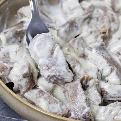 Carnivore Tongue in Cream Sauce