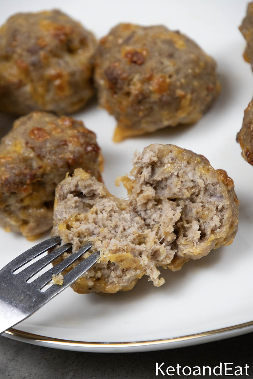 Cream Cheese Sausage Balls inside