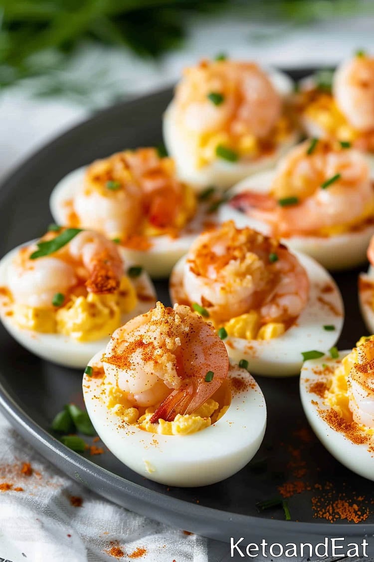 Easy Carnivore Shrimp Deviled Eggs