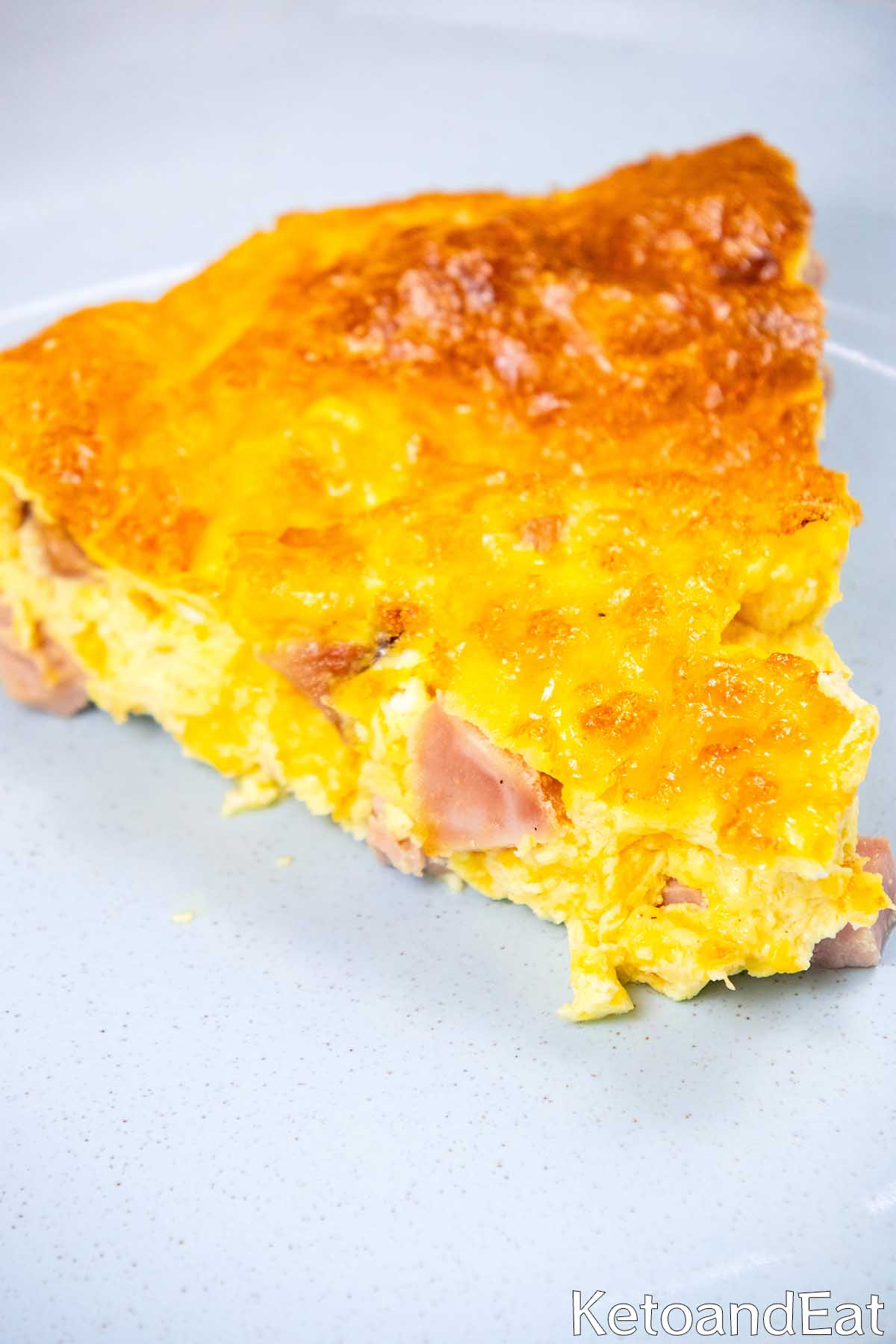 Carnivore Crustless Ham & Cheese Quiche