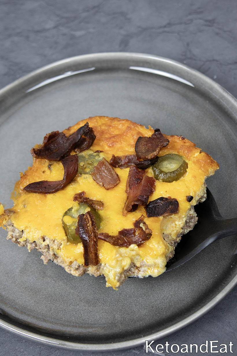 Keto Bacon Cheeseburger Casserole