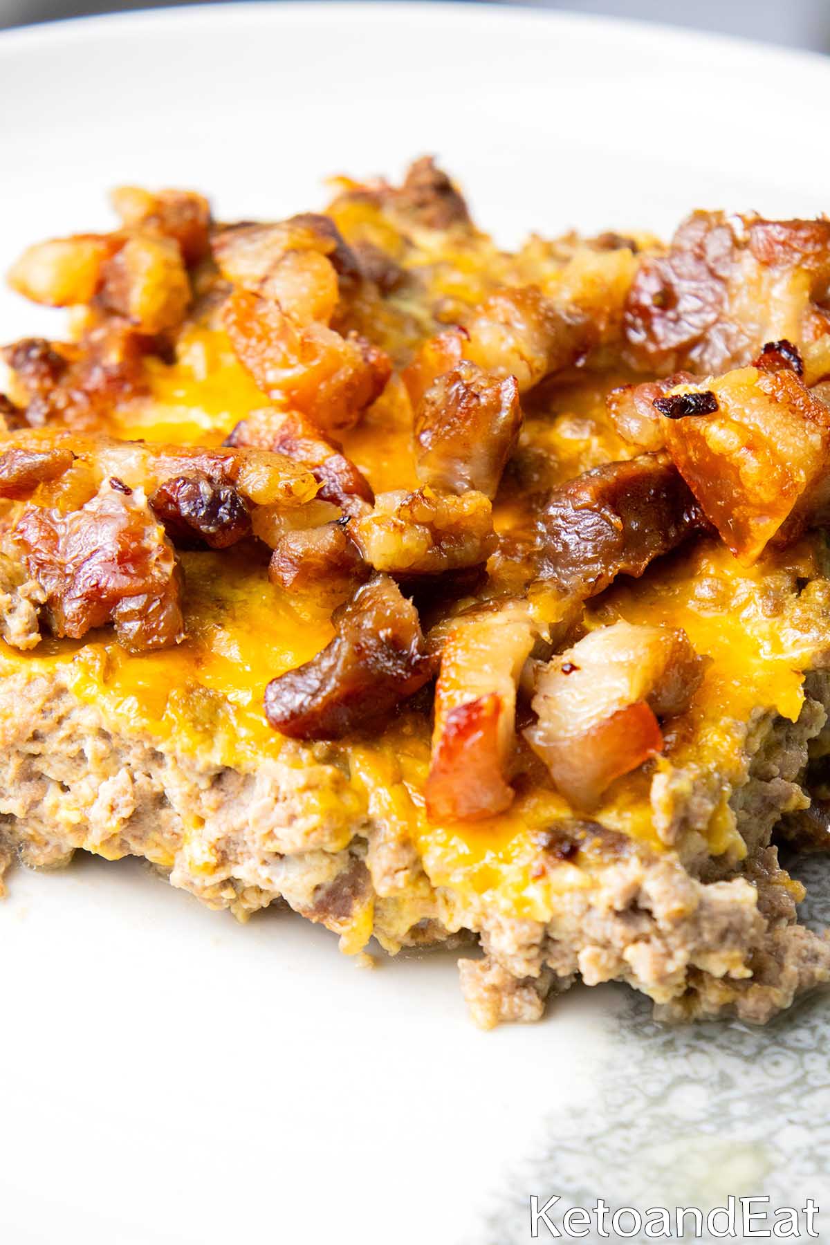 Easy Keto Bacon Cheeseburger Pie