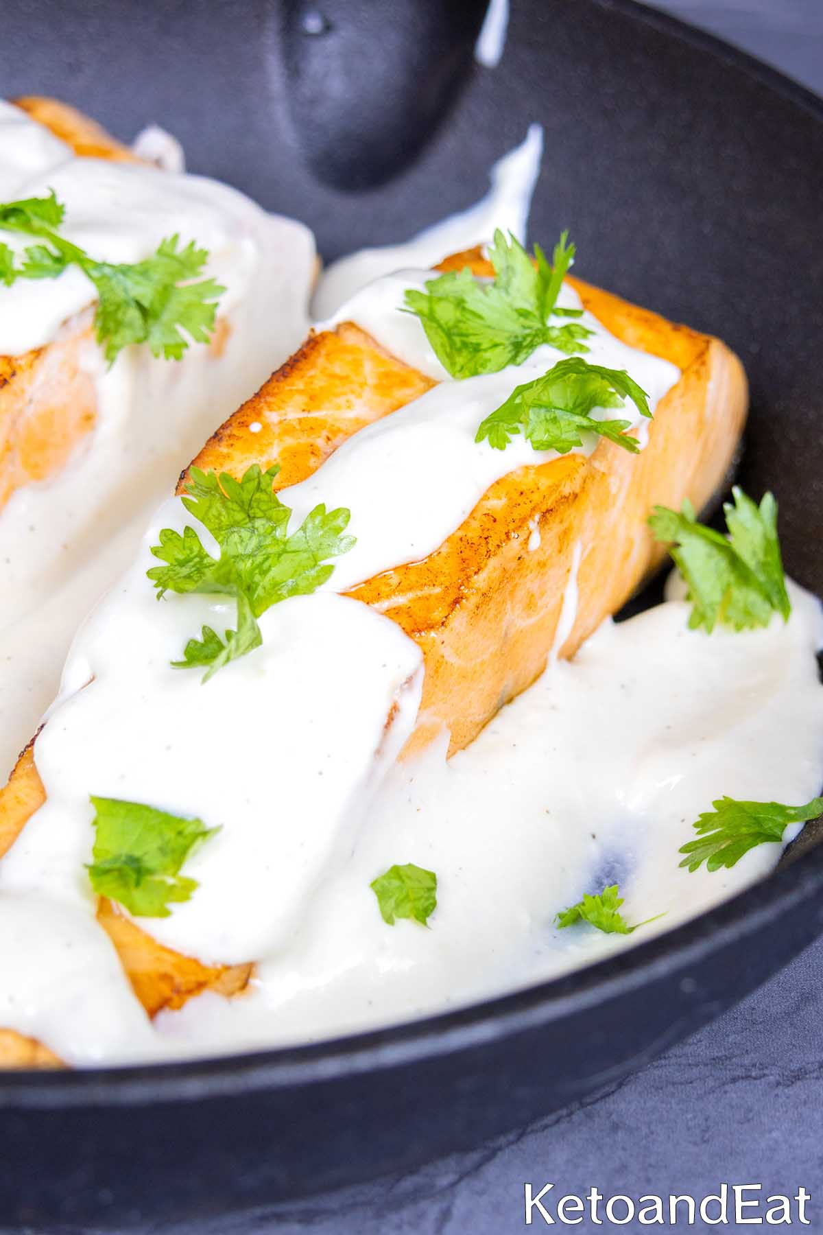 Easy Keto Salmon & Cream Cheese Sauce