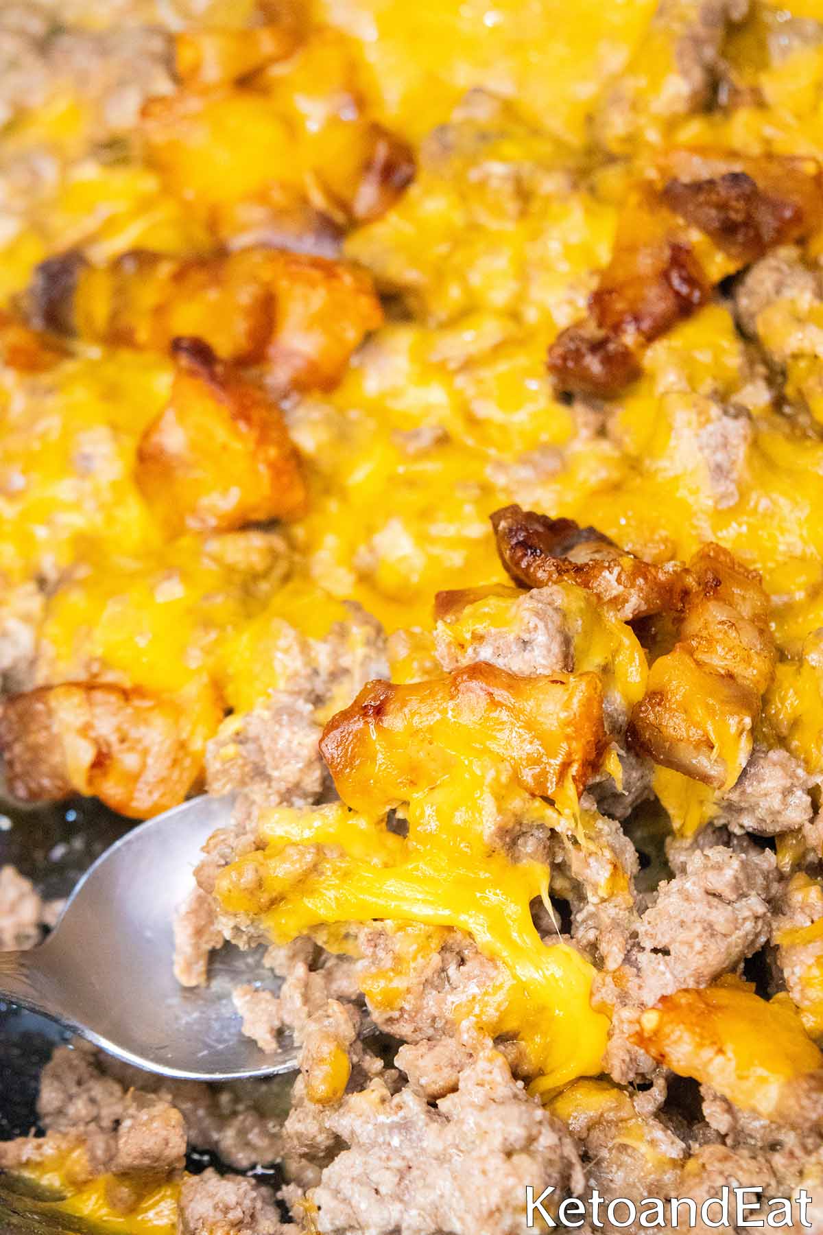 High Protein Skillet Cheeseburger Casserole 