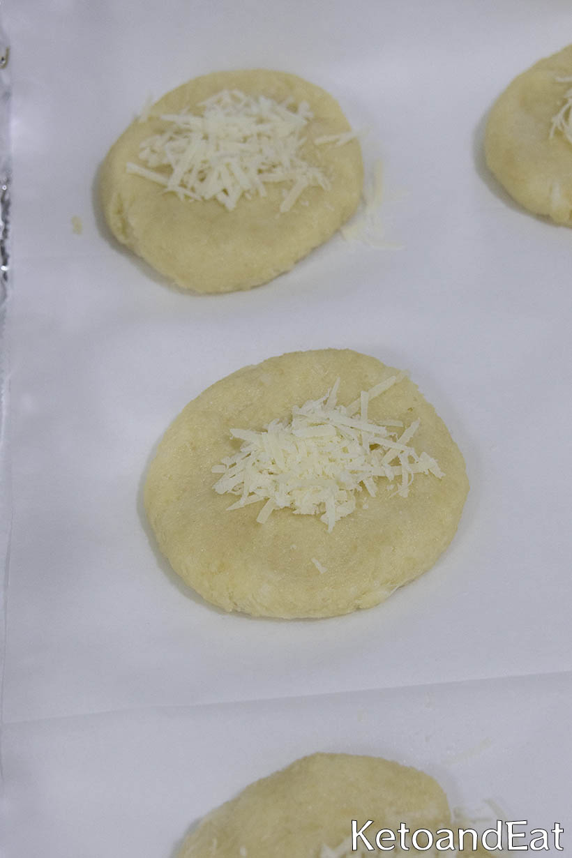 Keto Asiago Bagel Before Baking