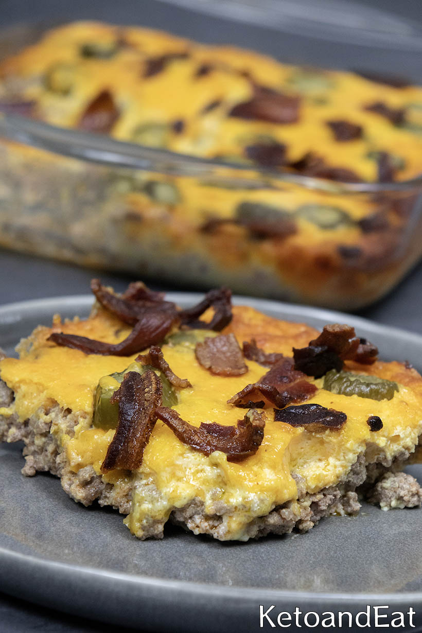 Keto Bacon Cheeseburger Casserole 