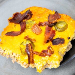 Keto Bacon Cheeseburger Casserole