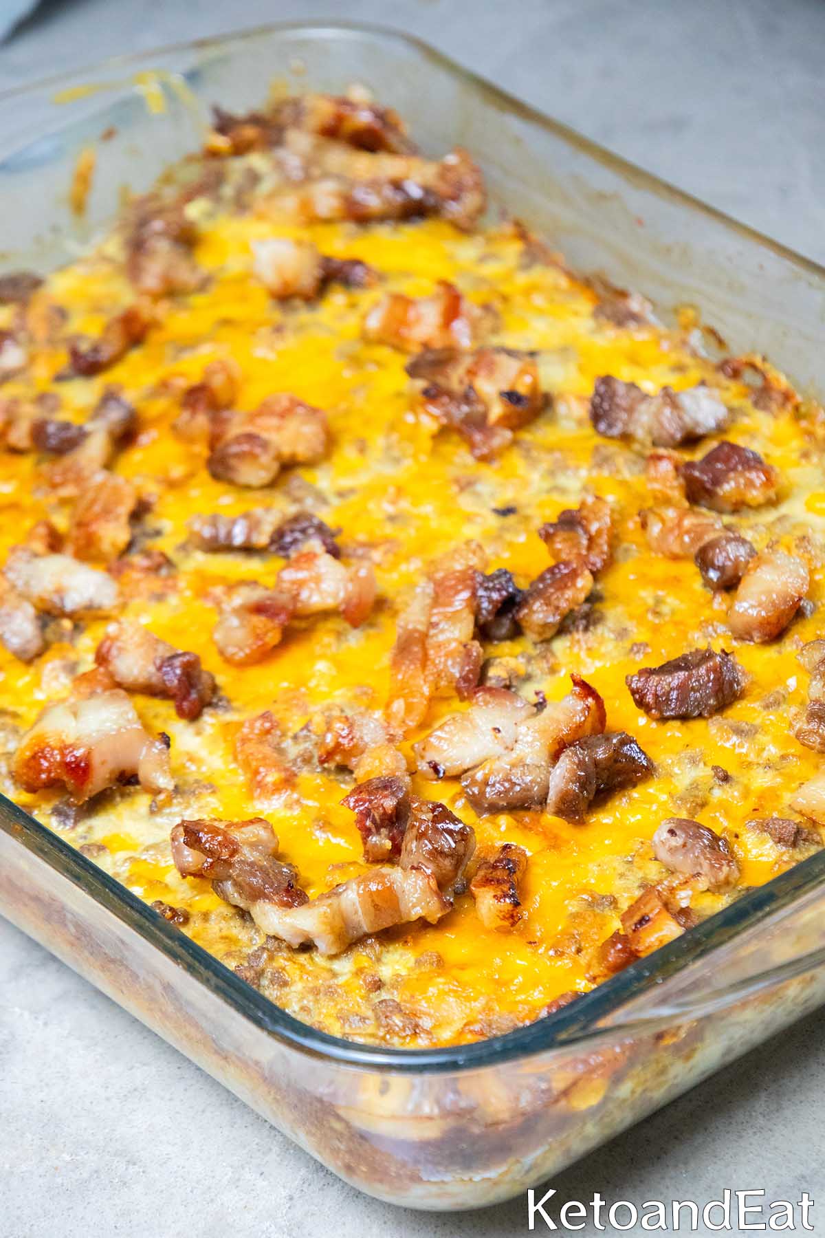 Keto Bacon Cheeseburger Pie