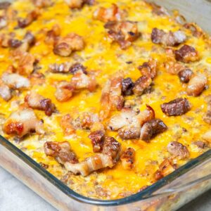 Keto Bacon Cheeseburger Pie