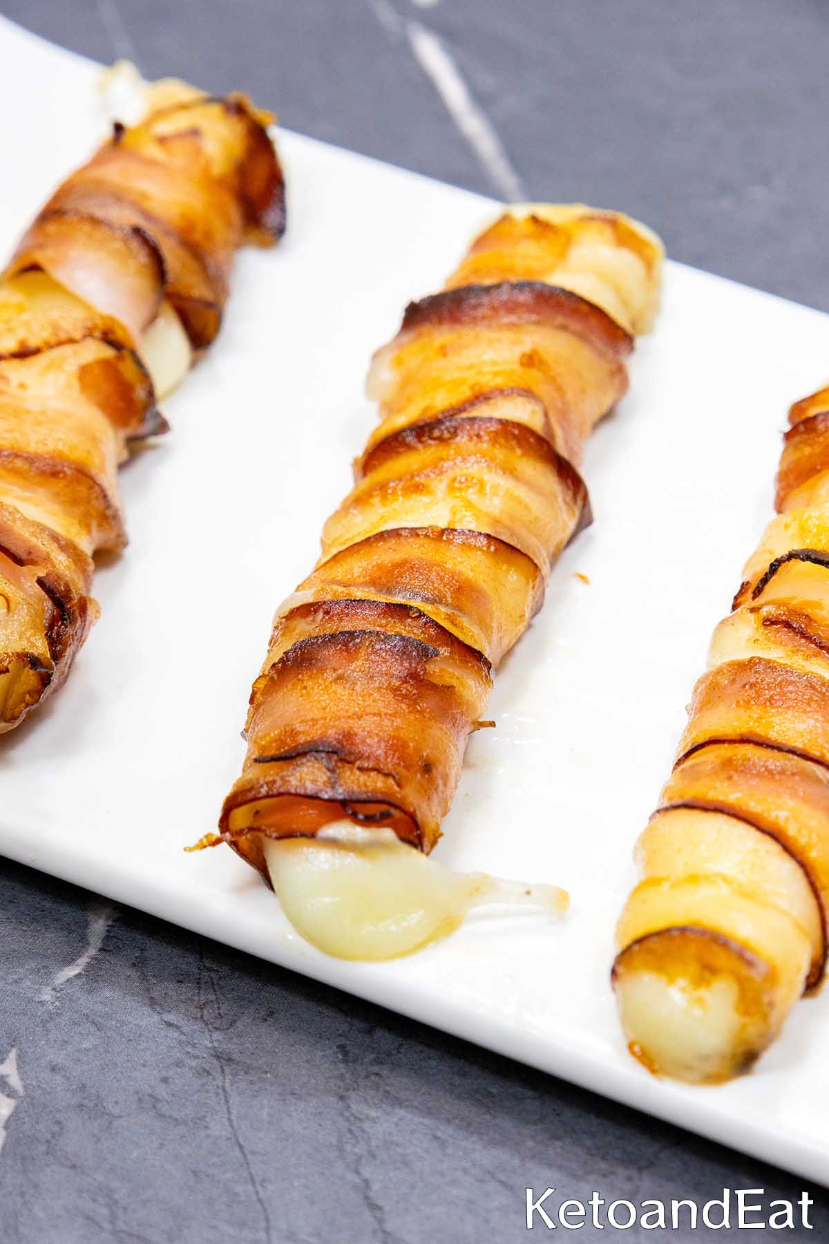 Keto Bacon Mozzarella Sticks