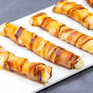 Keto Bacon Mozzarella Sticks