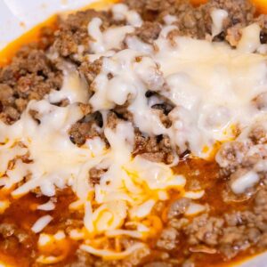Keto Beef & Smoked Gouda Chili