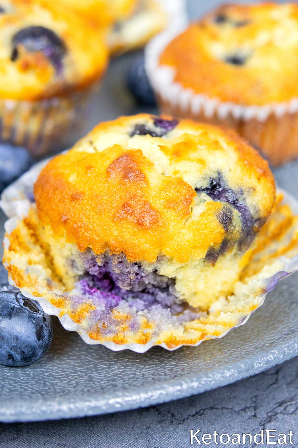 Blueberry Almond Flour Muffins