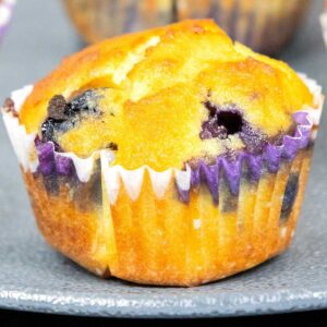 Keto Blueberry Almond Flour Muffins