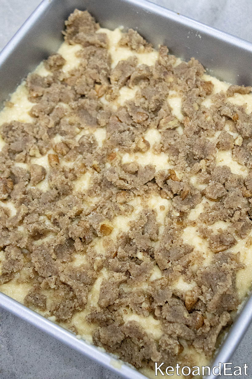 Keto Breakfast Cake Before Baking