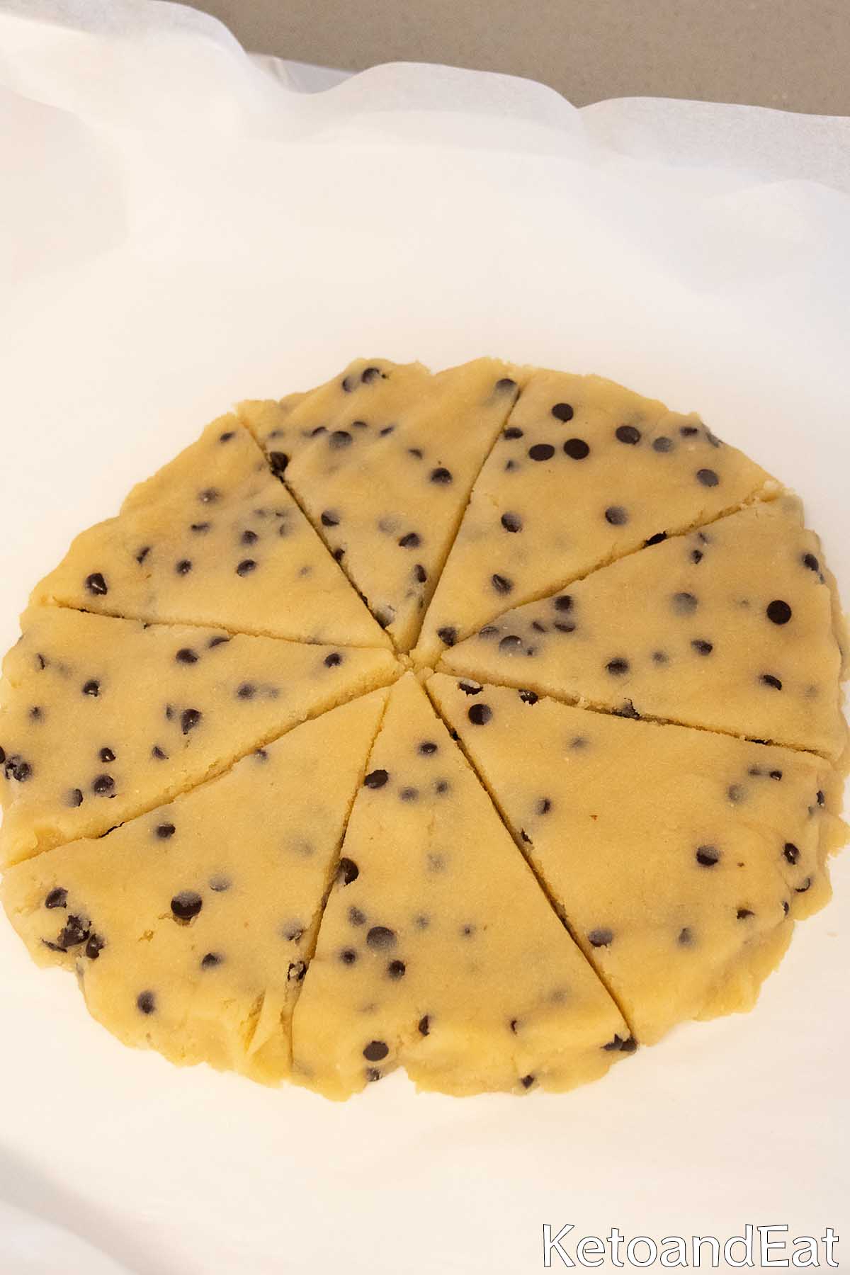 Keto Chocolate Chip Scones Step 4