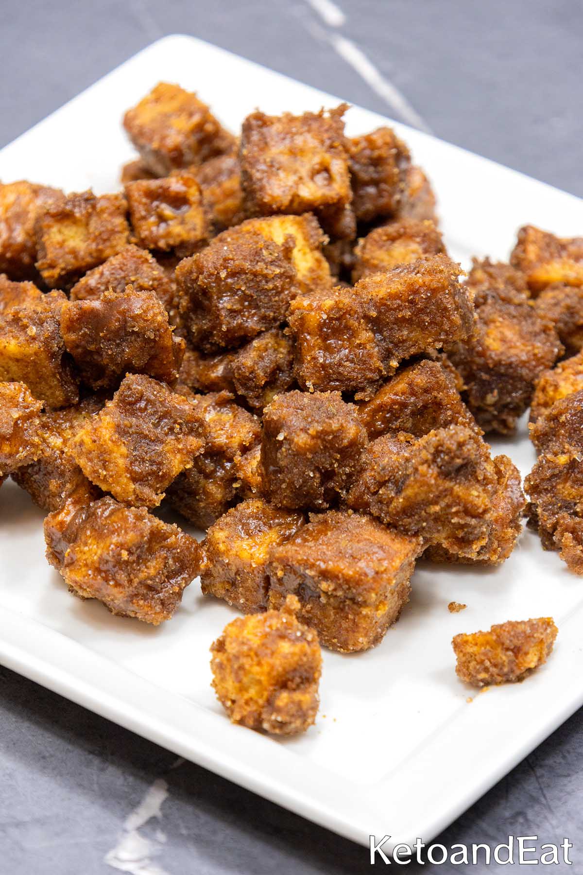 Keto Cinnamon Sugar Croutons 